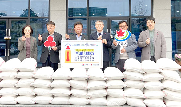 첨단방사선연구소가 전달한 ‘나눔의 쌀’은 정읍시 내 취약계층에 전달될 예정이다.